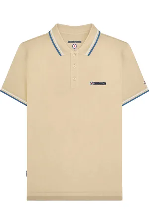 Lambretta Mens SS25 Twin Tip Polo Shirt (Wood Ash) - Cotton - Size 3XL