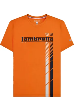 Lambretta Mens SS25 Racing Stripe T-Shirt Cotton - Size 3XL