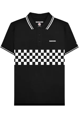 Lambretta Mens SS25 Two Tone Tipped Big & Tall Polo Shirt ( /White) Cotton - Size 5XL