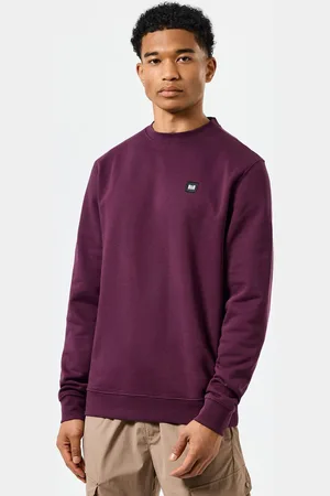 Weekend Offender Mens Ferrer Badge Crewneck Sweatshirt in Cotton - Size X-Large