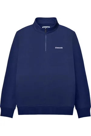 Lambretta Mens Tipped Quarter Zip Sweatshirt - Size 4XL