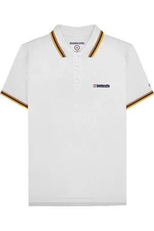 Lambretta Mens SS25 Triple Tipped Big & Tall Polo Shirt ( /Tobacco/Navy/Gold) Cotton - Size 5XL