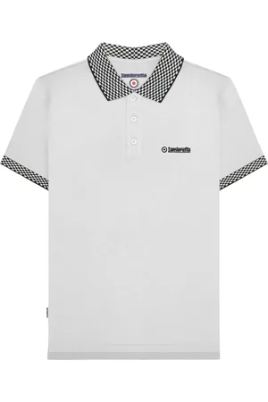 Lambretta Mens SS25 Two Tone Polo Shirt Cotton - Size 3XL