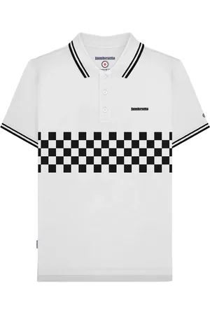 Lambretta Mens SS25 Two Tone Tipped Polo Shirt ( /Black) Cotton - Size 3XL