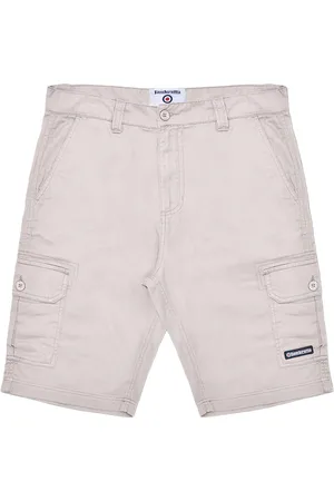 Lambretta Mens SS24 Cargo Shorts (Oatmeal) - Cotton - Size 36 Regular