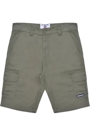 Lambretta Mens SS24 Cargo Shorts ( Green) Cotton - Size 38 Regular