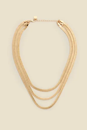 Sosandar Womens Triple Row Slinky Layered Necklace - One Size