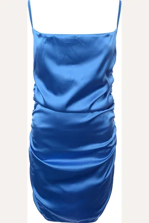 I saw it first Womens Cowl Neck Ruched Satin Mini Dress In - Size 14 UK