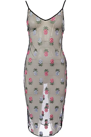 FLEUR DU MAL Womens Bondage Pineapple Slip Dress in - Size X-Small
