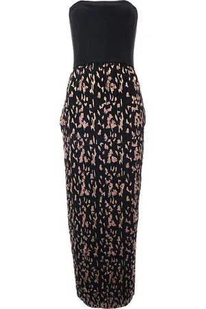 Raey Womens Jaguar Embroidered Bandeau Column Dress in - Size 6 UK