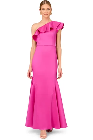 Adrianna Papell Womens One Shoulder Mermaid Gown in - Size 14 UK