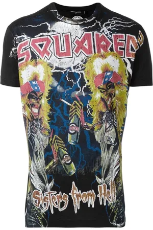 Dsquared2 Mens Sisters From Hell Concert Design T-Shirt Cotton - Size Medium