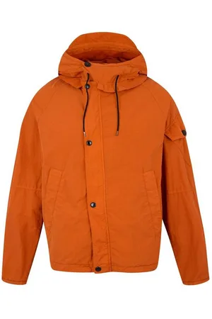 C.P. Company Mens Flatt Nylon Jacket In Pumpkin - Size Large
