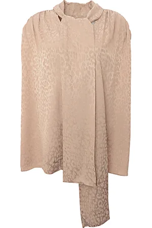 Raey Womens Pussy Bow Wide Shoulder Shirt in - Size 8 UK