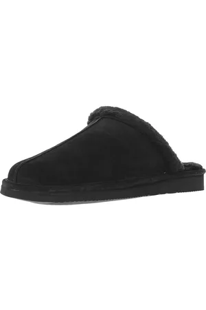 WALK LONDON Mens Leyton Sheepskin Slippers In - Size UK 8