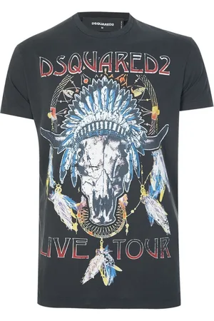 Dsquared2 Mens Live Tour Logo T-Shirt Cotton - Size Medium
