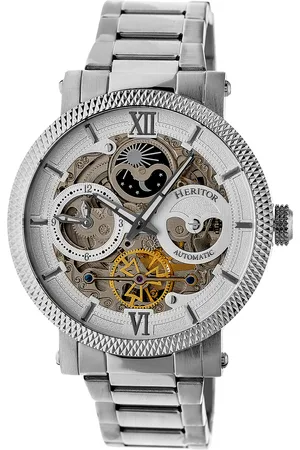 heritor automatic Mens Aries Skeleton Dial Bracelet Watch - Stainless Steel - One Size