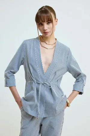 Gusto Womens Striped Jacket - - Size X-Small