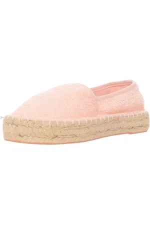 South Beach WoMens Peach Towelling Espadrilles - - Size UK 4
