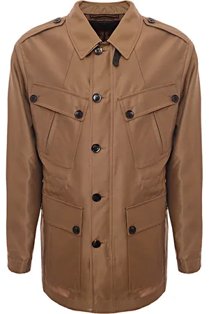 Tom Ford Mens Wool Silk Faille Safari Jacket in - Size 46 (Chest)