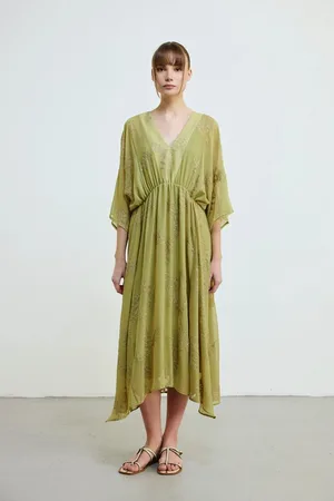Gusto Womens Embroidered Long Dress - - Size UK 12-14 (Womens)