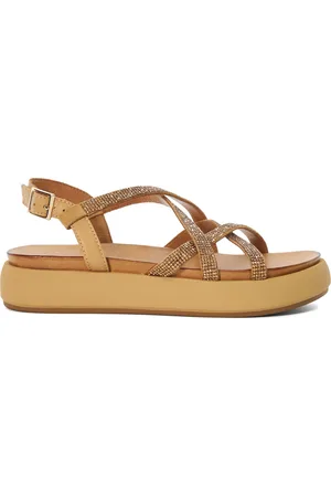 Dune Womens Ladies Ledge - Chunky Embellished Sandals - Leather - Size UK 7