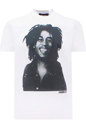 Dsquared2 Mens Cool Fit Bob Marley Quote Design T-Shirt Cotton - Size X-Large