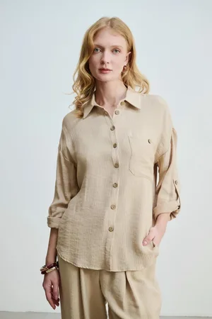 Gusto Womens Oversize Shirt - - Size Small