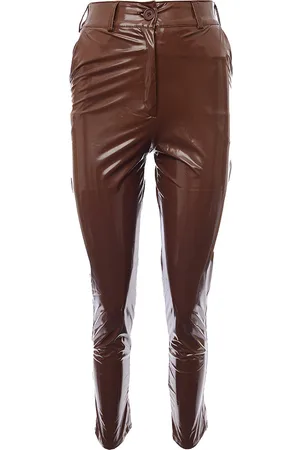 First Distraction Womens The Label Vinyl Slim Trousers - - Size 10 UK