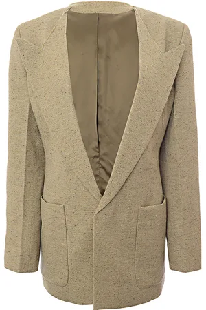 Victoria Beckham Womens Wool Polyamid Blend Collarless Single Breasted Jacket in - Size 10 UK