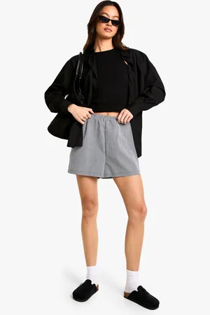 Boohoo Womens Tall Gingham Shorts - Cotton - Size 14 UK