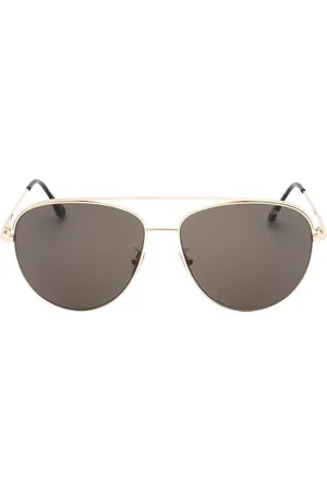 Tom Ford Mens Aisian Fit Smoke Lens Shiny Sunglasses - One Size