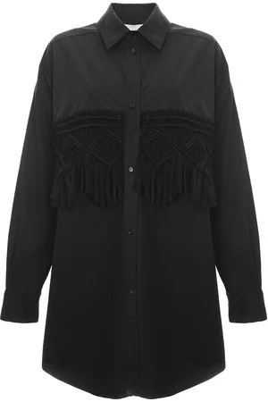 Raey Womens Silk Macrame Insert Shirt in - Size 10 UK
