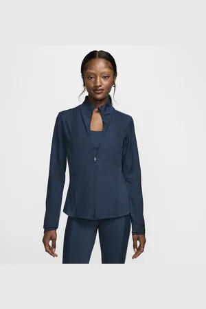 Nike One Rib WoMens Dri-FIT Full-Zip Mid Layer In - Size Small