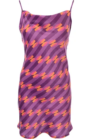 First Distraction Womens The Label Satin Mini Dress In Print - Size 10 UK