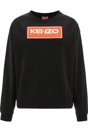 Kenzo Paris Block Logo Womens Sweatshirt Cotton - Size X-Large