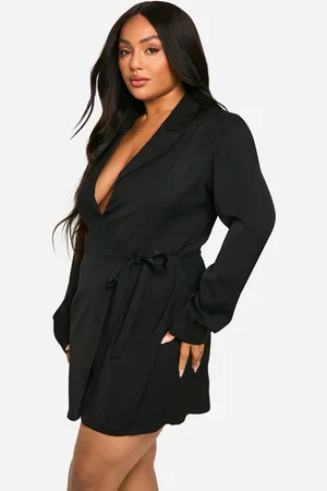 Boohoo Womens Plus Woven Tailored Wrap Dress - - Size 28 UK