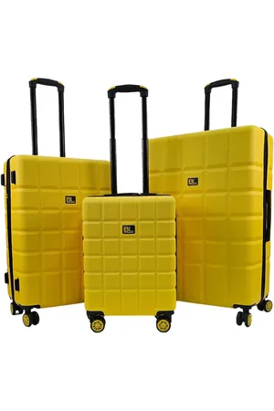 Infinity Unisex Hard Shell Classic 8 Wheel Cabin Luggage Case Travel Suitcases ABS - Size Small