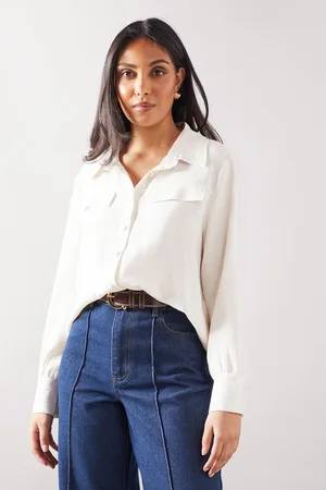 wallis Womens Petite Pocket Button Through Shirt - - Size 10 UK