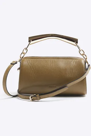 River Island Womens Crossbody Bag Brown Metal Handle - Pu - One Size