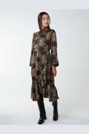 Blue Vanilla Womens Blouson Elasticated Wrap Midi Dress - - Size 8 UK