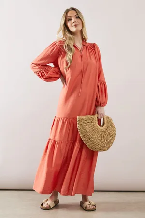 wallis Womens Relaxed Smock Tie Front Maxi Dress - Viscose - Size 12 UK