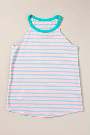 Azura Exchange Womens Stripe Round Neck Tank Top - Size Small