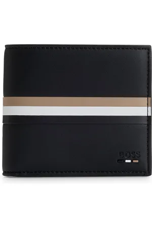HUGO BOSS Mens Accessories Ray Signature Stripe Wallet in Faux Leather - One Size
