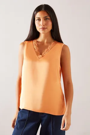 wallis Womens Lace Trim Cami Top - - Size 10 UK