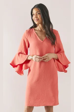 wallis Womens Woven Ruffle Sleeve Smock Dress - - Size 8 UK