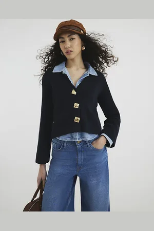 River Island Womens Cardigan Long Sleeve Button - Size Small