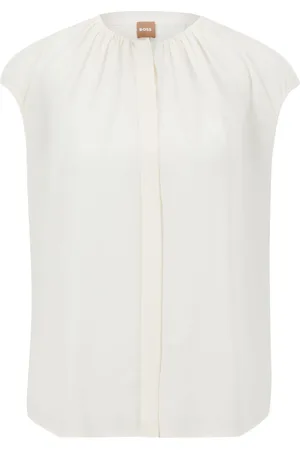 HUGO BOSS Womens Berika Regular-Fit Blouse in - Size 14 UK