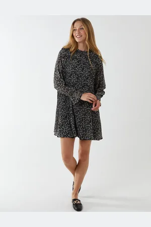 Blue Vanilla Womens SHELBY - Half Pleat Mini Swing Dress - - Size 8 UK