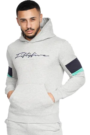 Crosshatch Mens Blastout Hoodie ( Marl) - Size Small